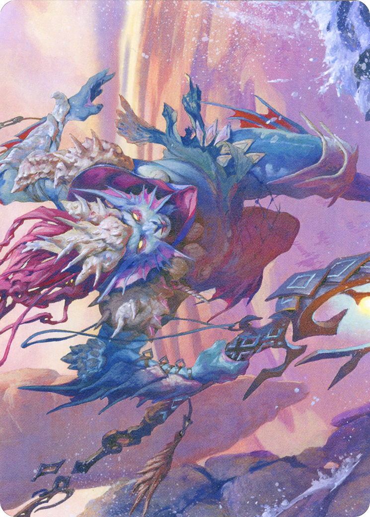 Image of Umara Wizard // Umara Wizard (AZNR-052) - Zendikar Rising Art Series (Borderless) Foil