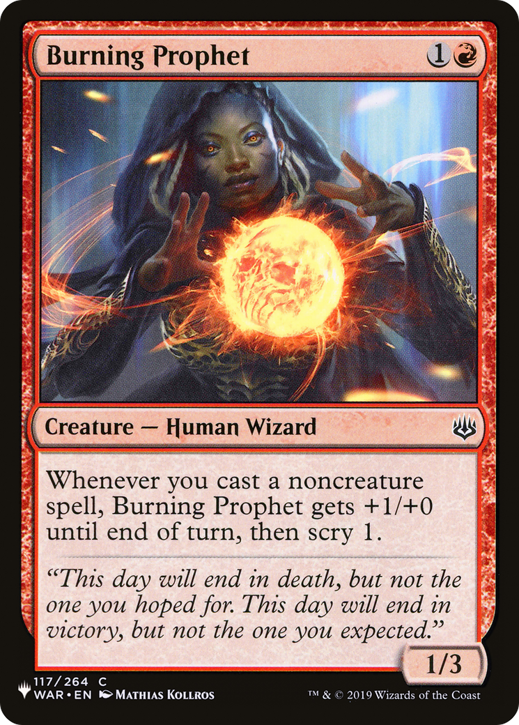 Image of Burning Prophet (LIST-WAR-117) - The List