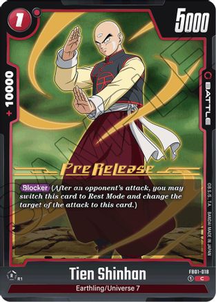 Image of Tien Shinhan - FB01-018 (FB01-018) - Awakened Pulse PreRelease Cards
