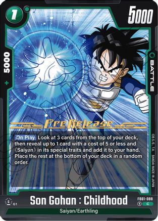 Image of Son Gohan : Childhood - FB01-088 (FB01-088) - Awakened Pulse PreRelease Cards