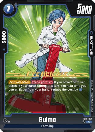 Image of Bulma (FB01-057) - Awakened Pulse PreRelease Cards