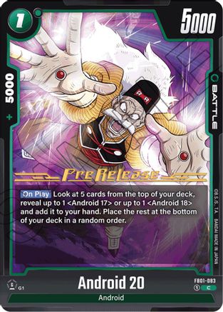 Image of Android 20 - FB01-083 (FB01-083) - Awakened Pulse PreRelease Cards