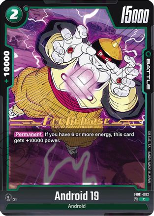 Image of Android 19 (FB01-082) - Awakened Pulse PreRelease Cards