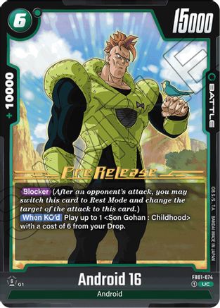 Image of Android 16 - FB01-074 (FB01-074) - Awakened Pulse PreRelease Cards