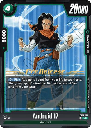 Image of Android 17 - FB01-077 (FB01-077) - Awakened Pulse PreRelease Cards