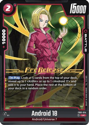 Image of Android 18 - FB01-014 (FB01-014) - Awakened Pulse PreRelease Cards