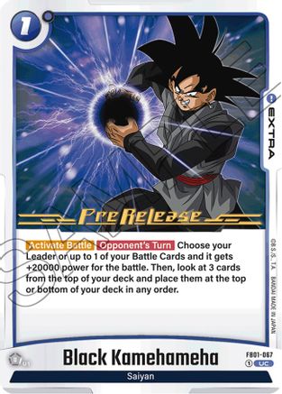 Image of Black Kamehameha (FB01-067) - Awakened Pulse PreRelease Cards