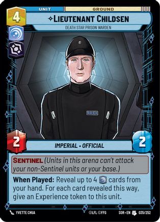 Image of Lieutenant Childsen - Death Star Prison Warden (035/252) - Spark of Rebellion Foil