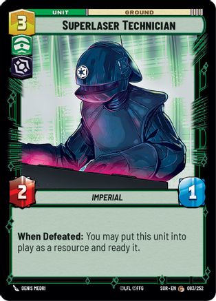 Image of Superlaser Technician (083/252) - Spark of Rebellion