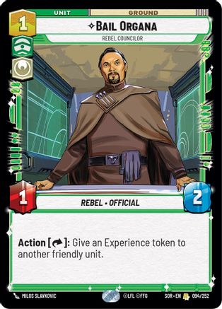 Image of Bail Organa - Rebel Councilor (094/252) - Spark of Rebellion Foil