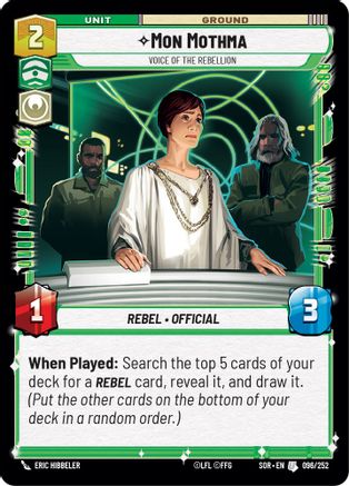 Image of Mon Mothma - Voice of the Rebellion (096/252) - Spark of Rebellion Foil