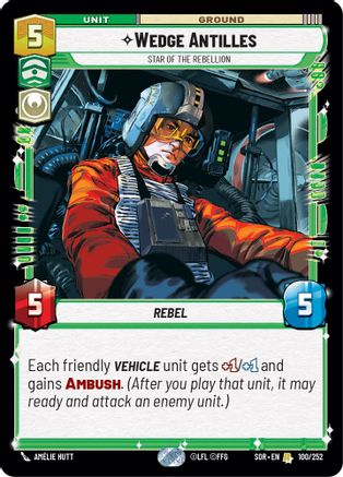 Image of Wedge Antilles - Star of the Rebellion (100/252) - Spark of Rebellion