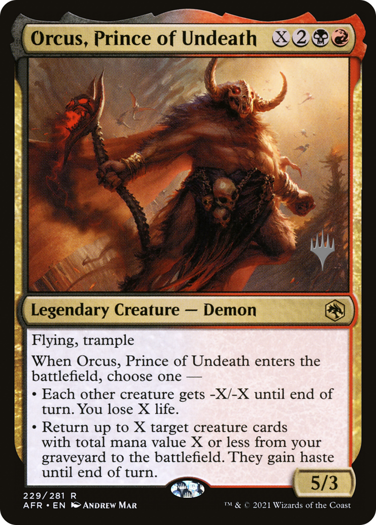 Image of Orcus, Prince of Undeath (PPAFR-229) - Adventures in the Forgotten Realms Promos Foil