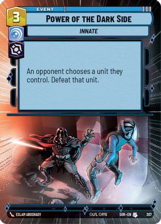 Image of Power of the Dark Side (Hyperspace) (307) - Spark of Rebellion Foil