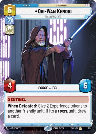 Image of Obi-Wan Kenobi - Following Fate (Hyperspace) (315) - Spark of Rebellion Foil