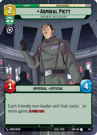 Image of Admiral Piett - Captain of the Executor (Hyperspace) (344) - Spark of Rebellion