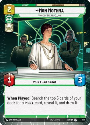 Image of Mon Mothma - Voice of the Rebellion (Hyperspace) (360) - Spark of Rebellion
