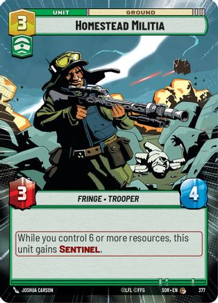 Image of Homestead Militia (Hyperspace) (377) - Spark of Rebellion Foil