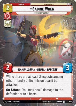 Image of Sabine Wren - Explosives Artist (Hyperspace) (405) - Spark of Rebellion Foil