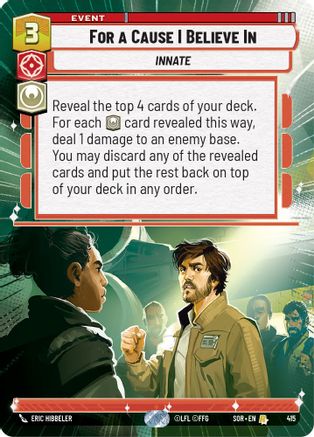 Image of For A Cause I Believe In (Hyperspace) (415) - Spark of Rebellion Foil