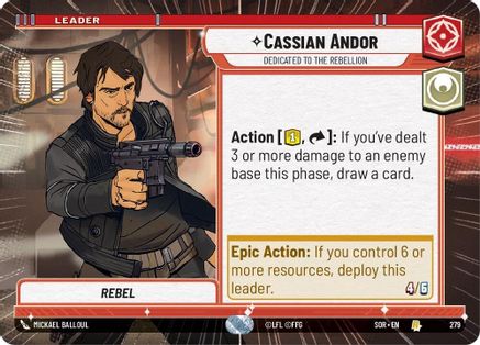 Image of Cassian Andor - Dedicated to the Rebellion (Hyperspace) (279) - Spark of Rebellion
