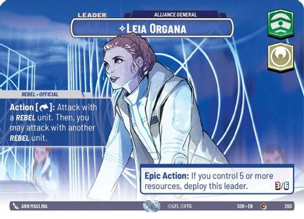 Image of Leia Organa - Alliance General (Showcase) (260) - Spark of Rebellion Foil