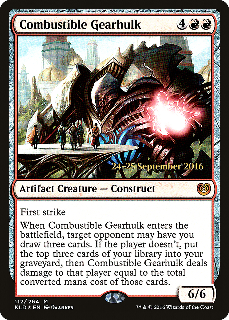 Image of Combustible Gearhulk (PRE-112) - Kaladesh Promos Foil