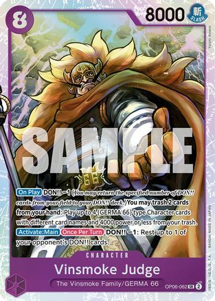 Image of Vinsmoke Judge (OP06-062) - Wings of the Captain Foil