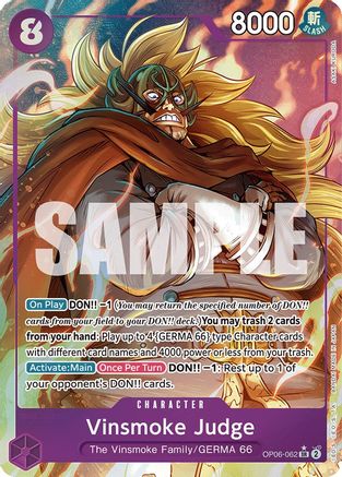Image of Vinsmoke Judge (Alternate Art) (OP06-062) - Wings of the Captain Foil
