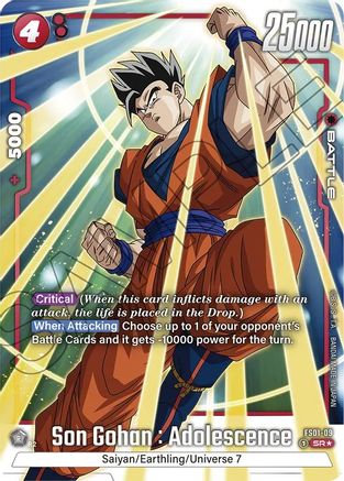 Image of Son Gohan : Adolescence (Bonus Pack Alternate Art) (FS01-09) - Starter Deck 1 Son Goku Holofoil