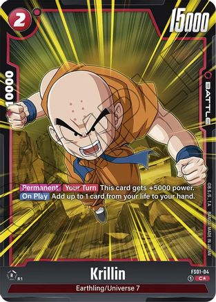Image of Krillin (Bonus Pack Alternate Art) (FS01-04) - Starter Deck 1 Son Goku Holofoil