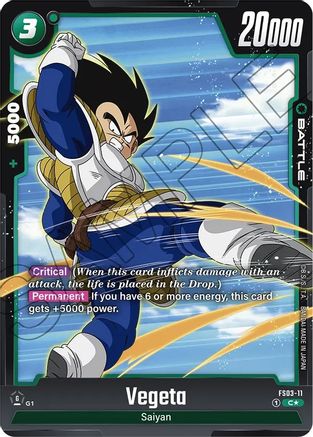 Image of Vegeta - FS03-11 (Bonus Pack Alternate Art) (FS03-11) - Starter Deck 3 Broly Holofoil