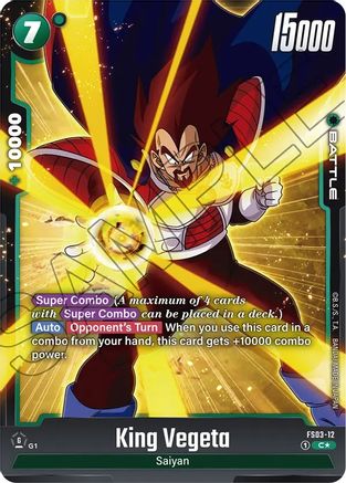 Image of King Vegeta (Bonus Pack Alternate Art) (FS03-12) - Starter Deck 3 Broly Holofoil