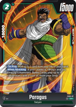 Image of Paragus - FS03-07 (Bonus Pack Alternate Art) (FS03-07) - Starter Deck 3 Broly Holofoil