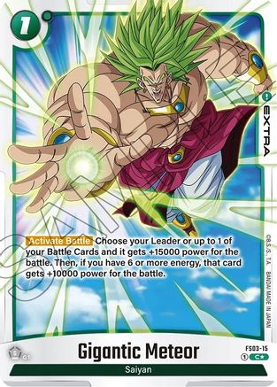 Image of Gigantic Meteor (Bonus Pack Alternate Art) (FS03-15) - Starter Deck 3 Broly Holofoil