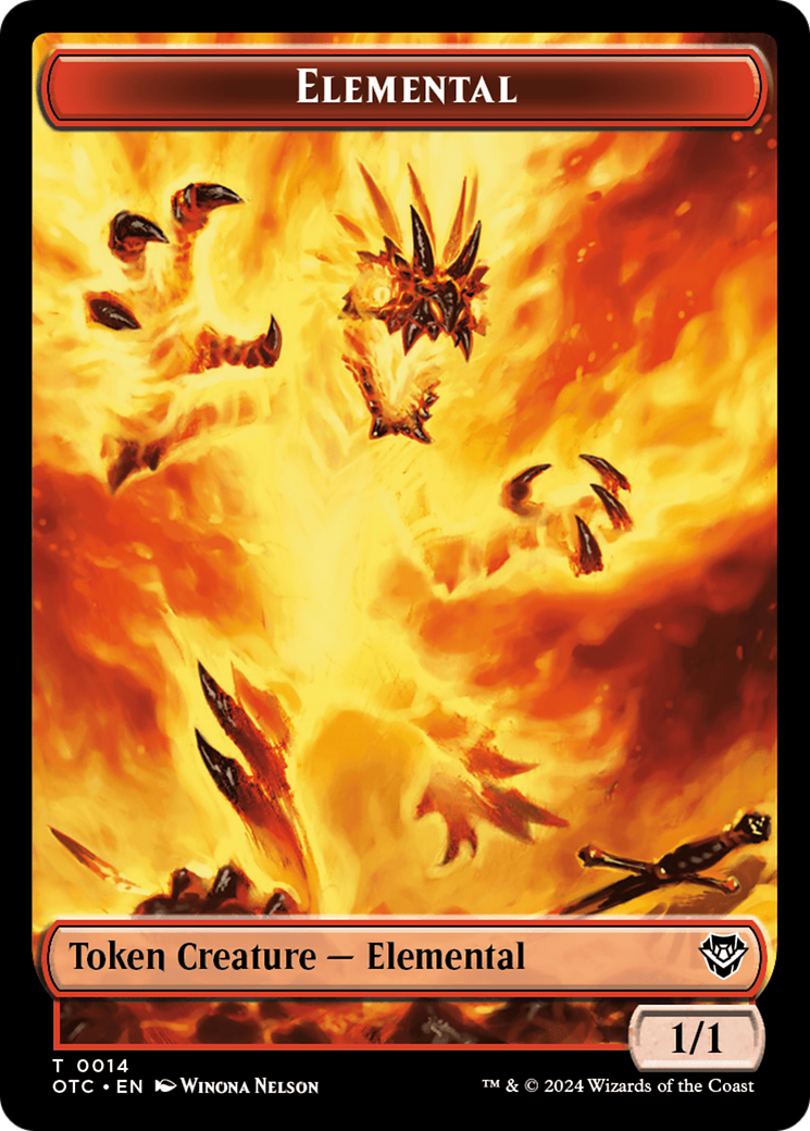Image of Elemental (TOTC-014) - Outlaws of Thunder Junction Commander Tokens Foil