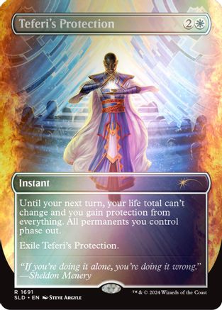 Image of Teferi's Protection (1691) (Rainbow Foil) (SLD-1691) - Secret Lair Drop Series Foil