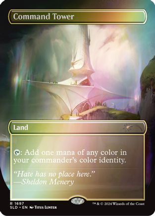 Image of Command Tower (1697) (Rainbow Foil) (SLD-1697) - Secret Lair Drop Series Foil
