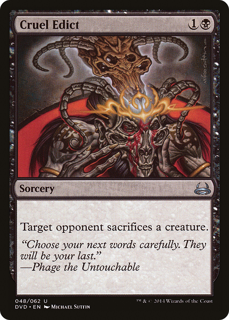 Image of Cruel Edict (DD3-048) - Duel Decks Anthology: Divine vs. Demonic