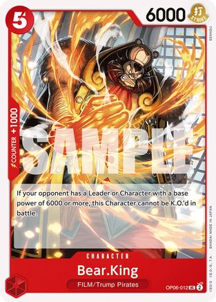 Image of Bear.King (OP06-012) - Wings of the Captain