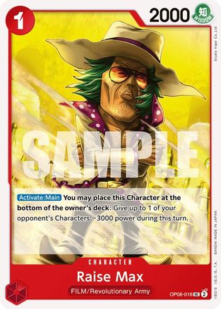 Image of Raise Max (OP06-016) - Wings of the Captain