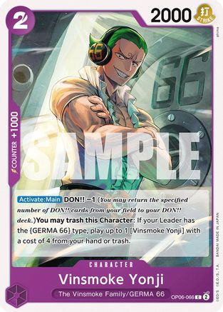 Image of Vinsmoke Yonji (066) (OP06-066) - Wings of the Captain