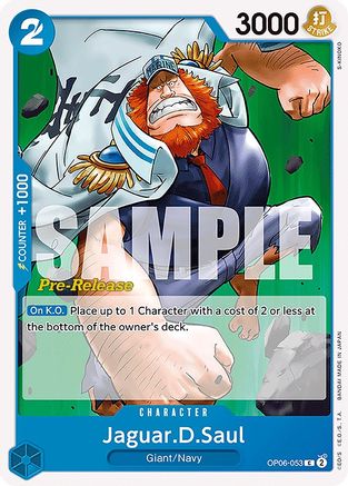 Image of Jaguar.D.Saul (OP06-053) - Wings of the Captain Pre-Release Cards
