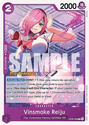 Image of Vinsmoke Reiju (068) (OP06-068) - Wings of the Captain Pre-Release Cards