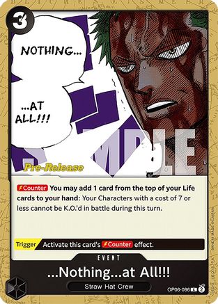 Image of ...Nothing...at All!!! (OP06-096) - Wings of the Captain Pre-Release Cards