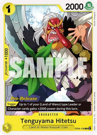 Image of Tenguyama Hitetsu (OP06-108) - Wings of the Captain Pre-Release Cards