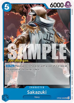 Image of Sakazuki (OP06-046) - Wings of the Captain Pre-Release Cards