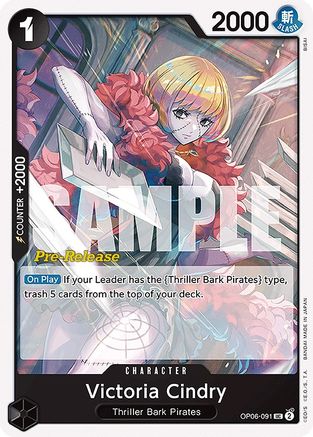 Image of Victoria Cindry (OP06-091) - Wings of the Captain Pre-Release Cards