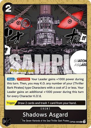 Image of Shadows Asgard (OP06-095) - Wings of the Captain Pre-Release Cards
