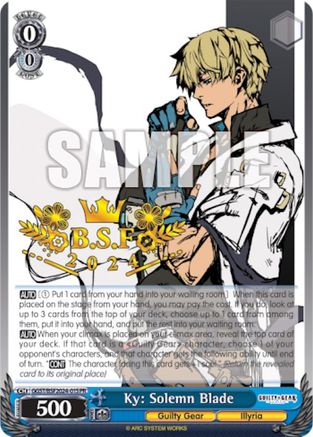 Image of Ky: Solemn Blade (Spring Fest 2024) (Hot Stamped) (GGST/BSF2024 015PR) - Bushiroad Event Cards